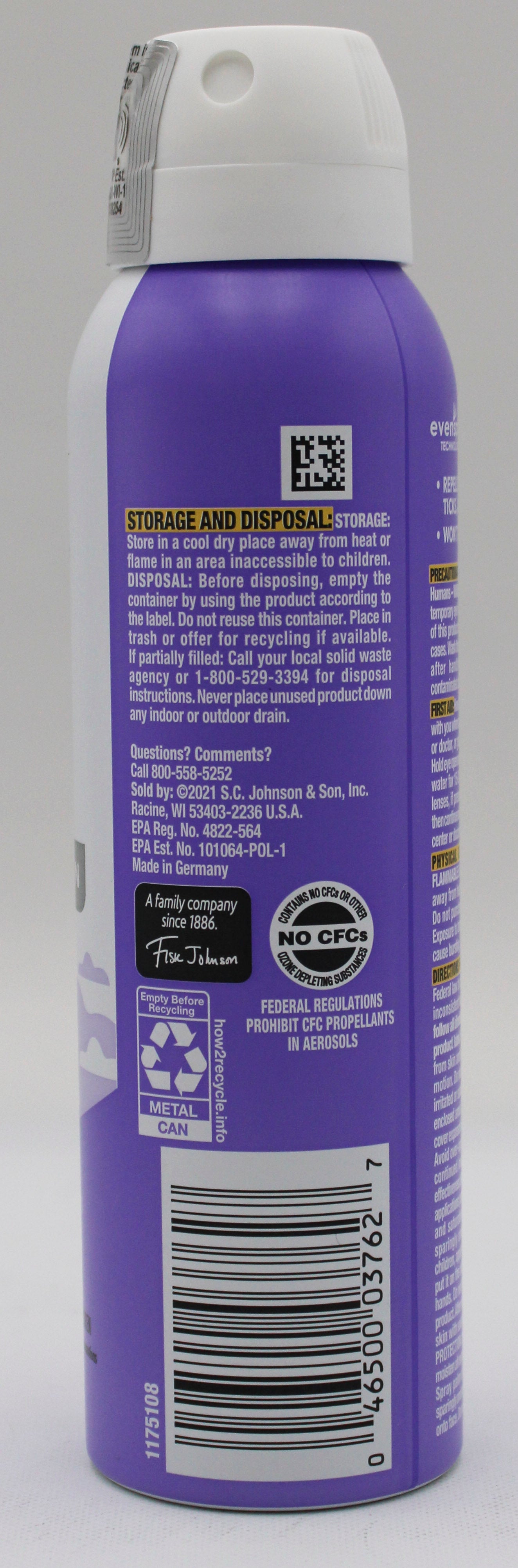 OFF CLEAN FEEL INSECT REPELLENT AEROSOL 5oz
