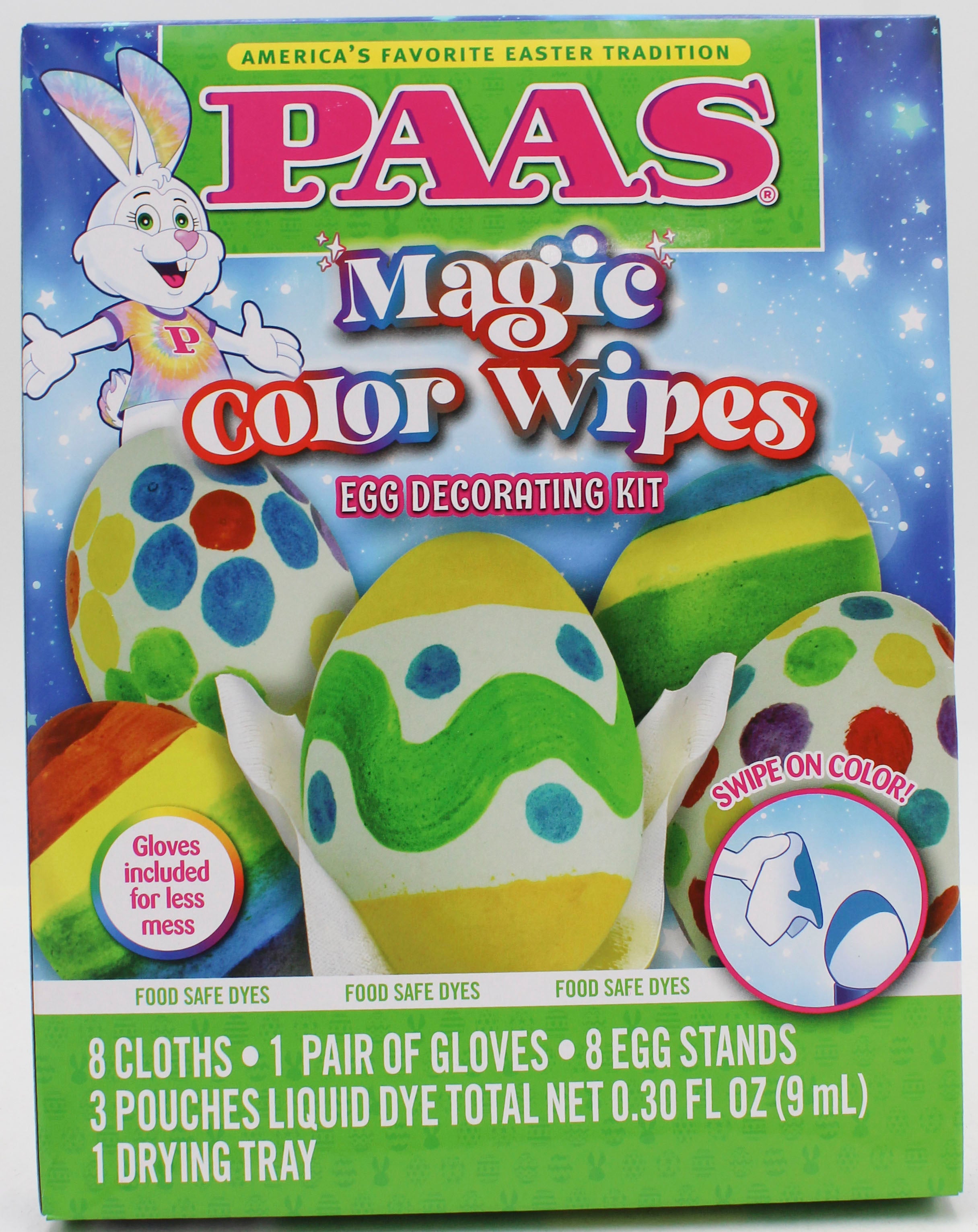 PAAS MAGIC COLOR WIPES EGG DECORATING KIT SHELF TRAY