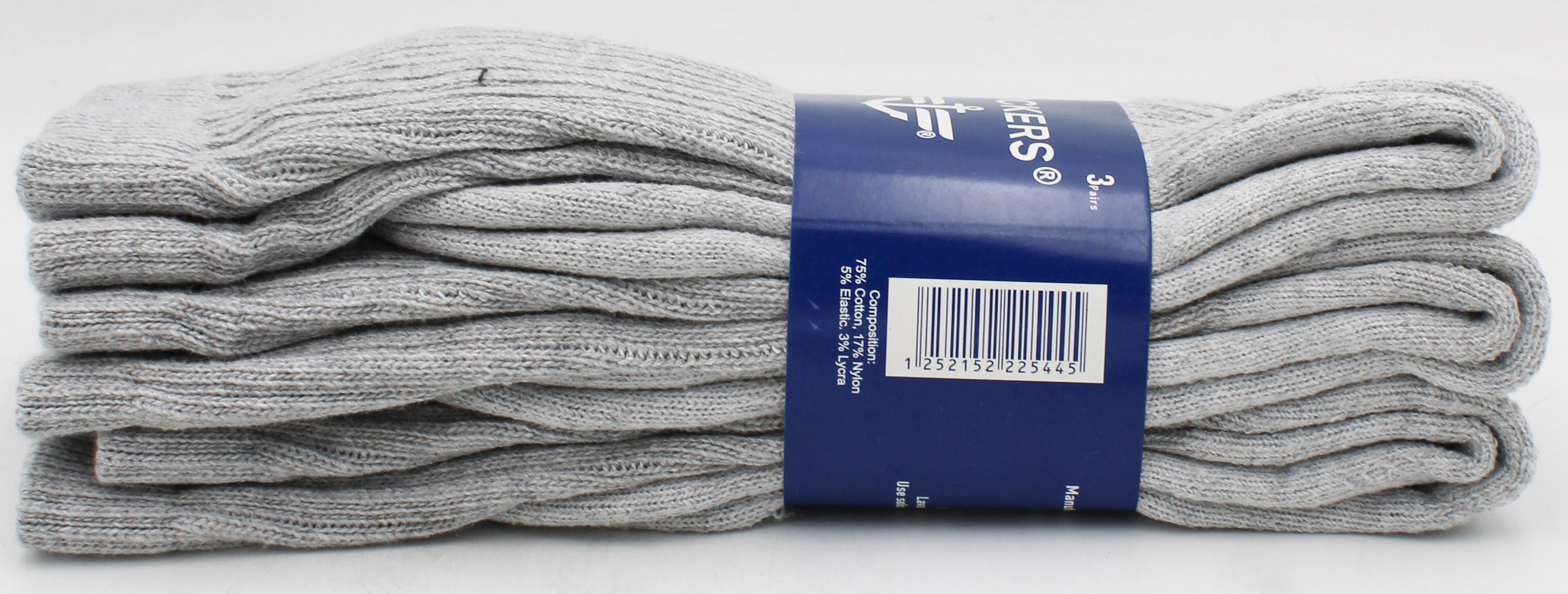 DOCKERS 3PK CREW SOCK - GREY NI