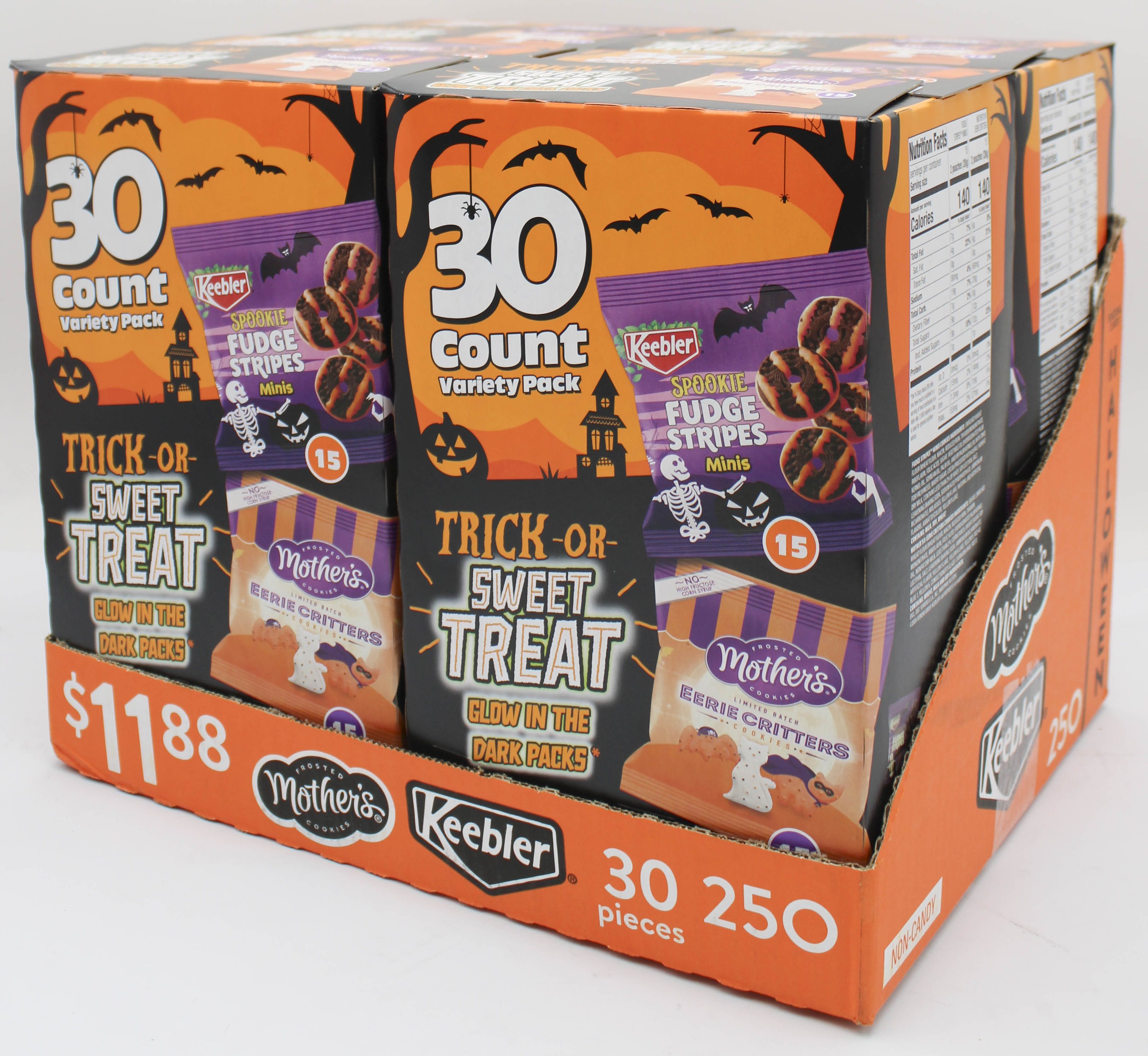 KEEBLER HALLOWEEN VARIETY SNACK BOX 30ct BB 2/22/27