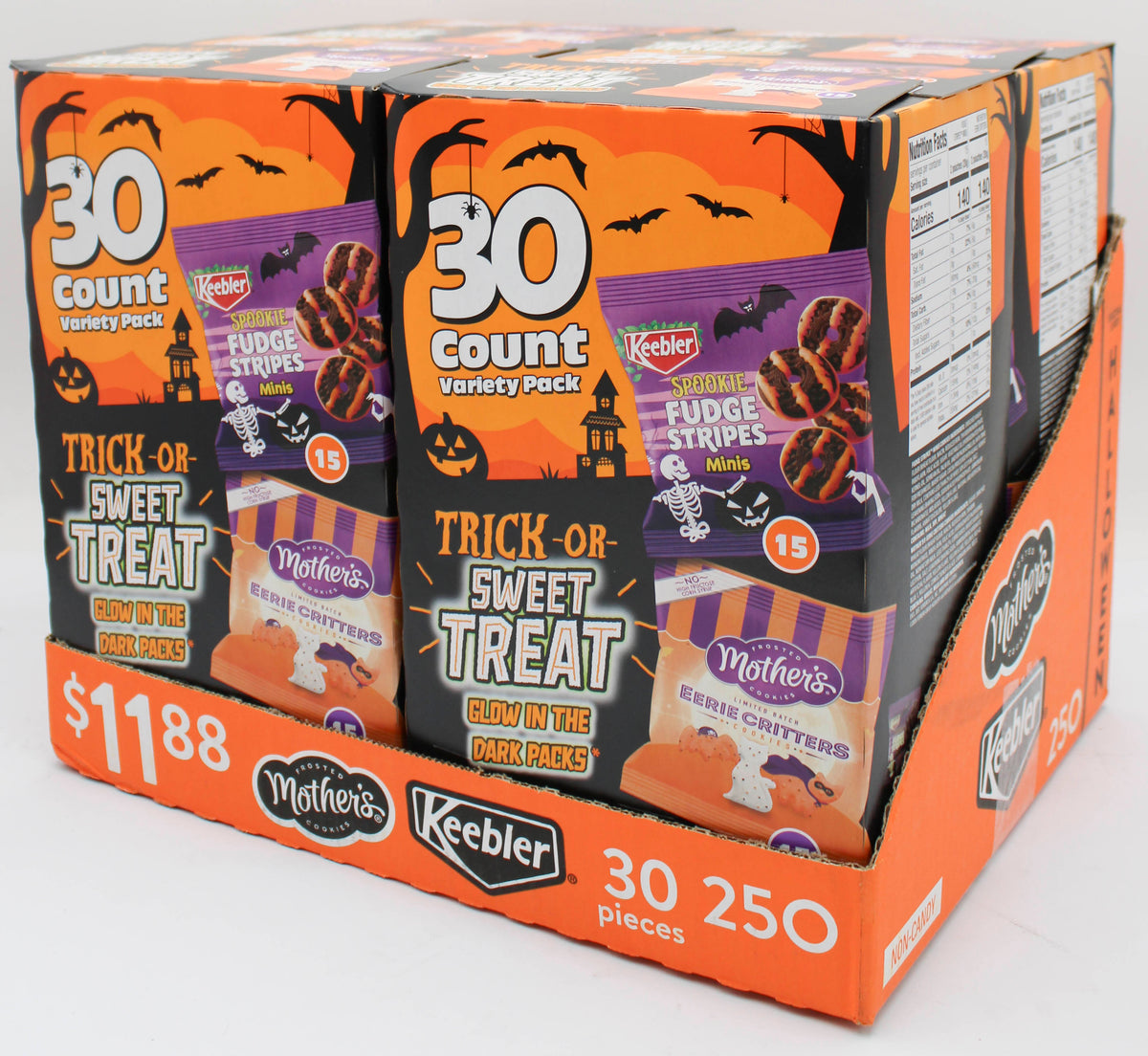 KEEBLER HALLOWEEN VARIETY SNACK BOX 30ct BB 2/22/27