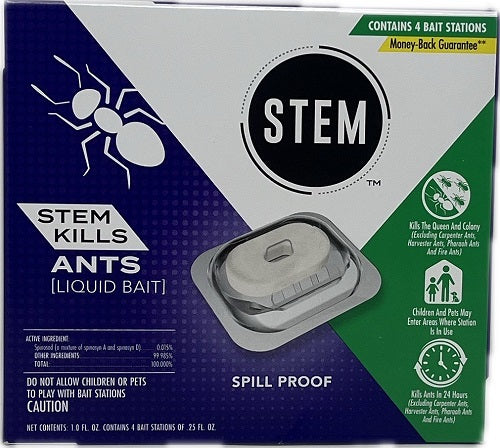 SP STEM KILLS ANTS LIQUID BAIT SPILL PROOF 4CT 1.0oz