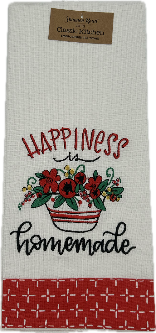 HAPPINESS IS HOMEMADE TEA TOWEL