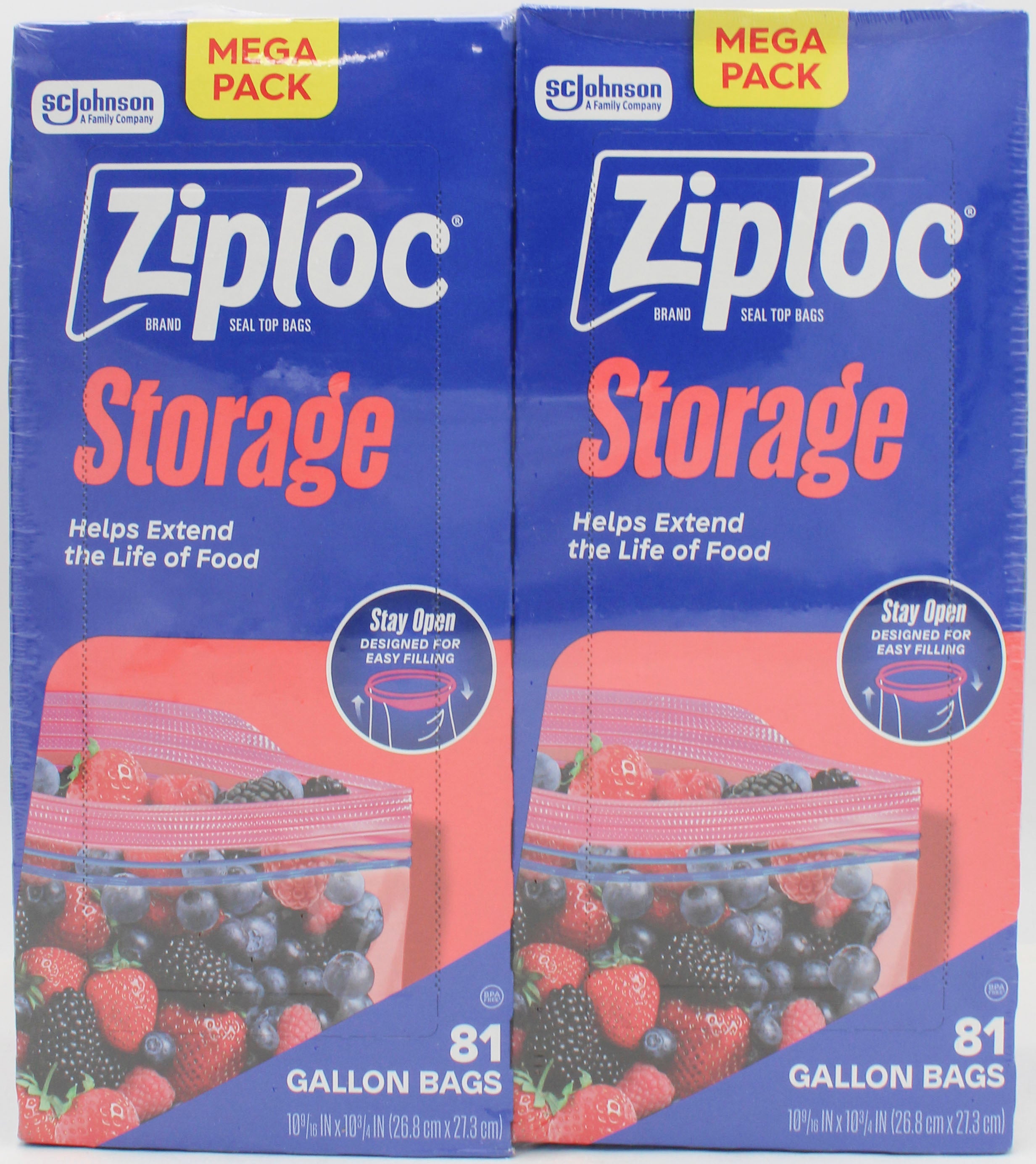 SP ZIPLOC BAG STORAGE TWIN PACK 81CT GALLON
