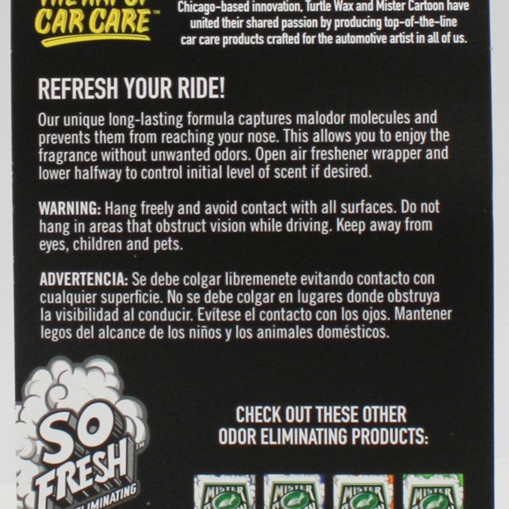 SP MISTER CARTOON AUTO AIR FRESHENER 3ct Mr. LOW LO