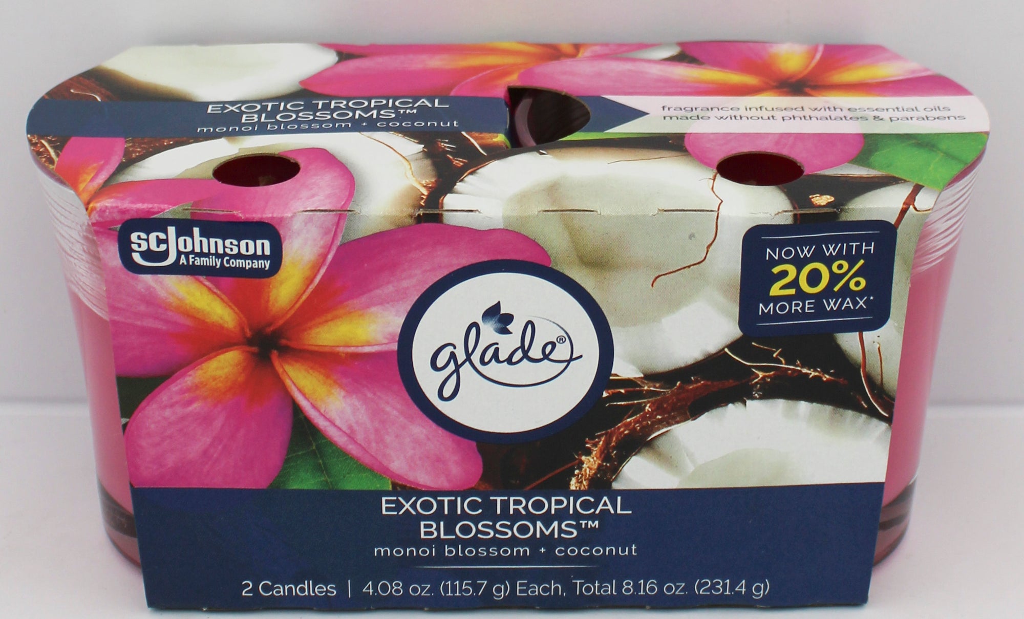 GLADE CANDLE EXOTIC TROPICAL BLOSSOMS 2ct 4.08oz US
