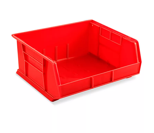S-12422 HOPPER BIN 18x16.5x11 RED USED