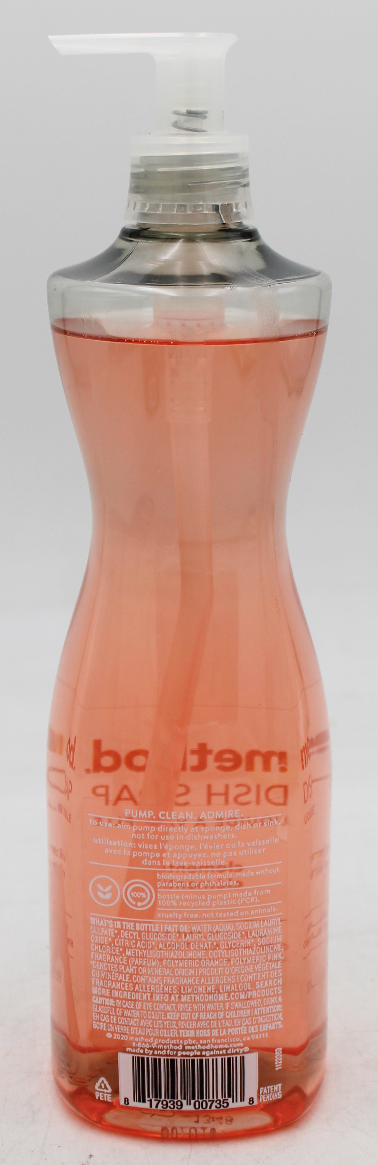 SP METHOD PUMP DISH SOAP 18oz CLEMENTINE