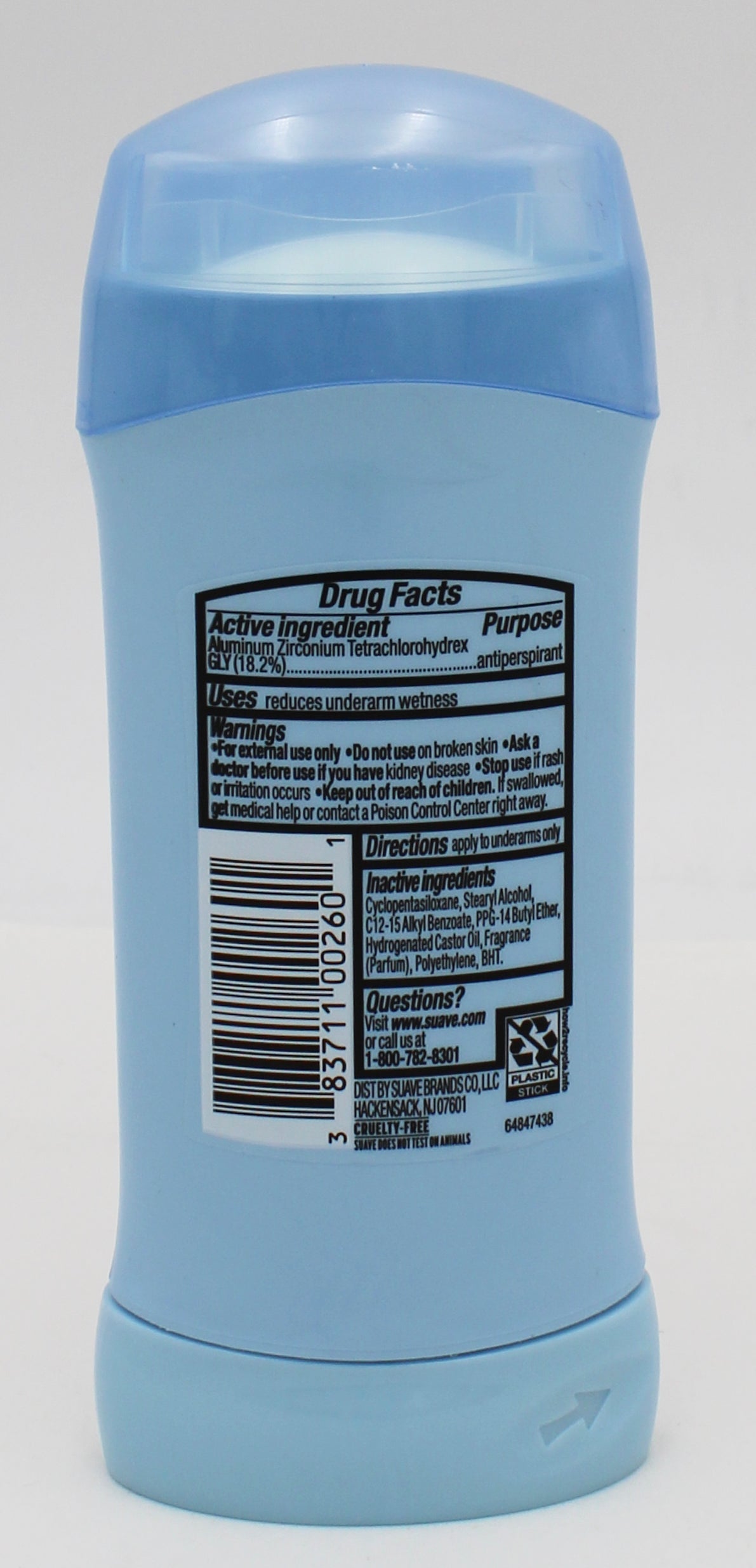 SUAVE INVISIBLE SOLID ALOE + ROSE WATER  2.6z.