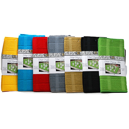 DISH DRYING MAT 12x18"-ASST COLORS