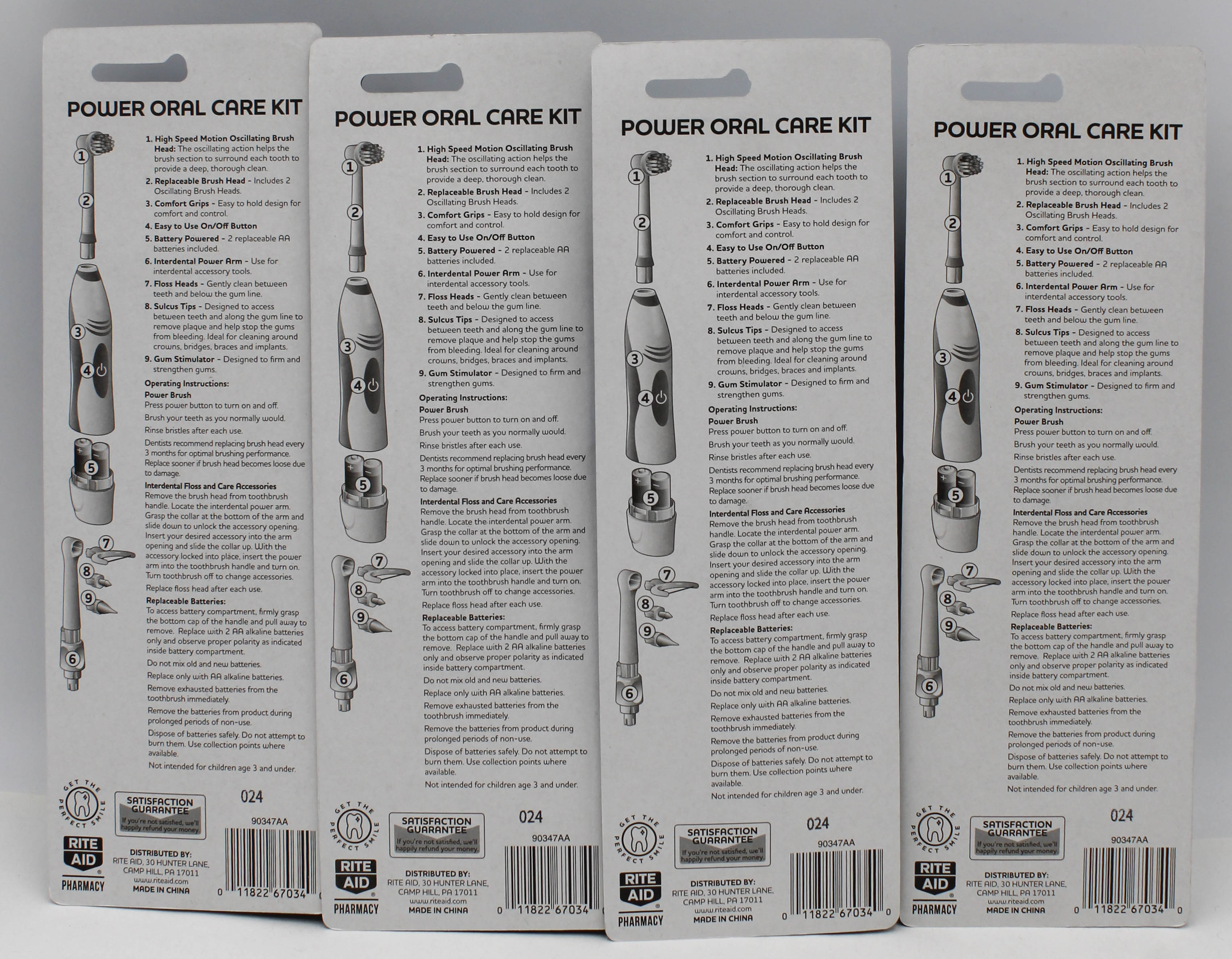 RITE AID POWER TOOTHBRUSH AND ORAL CARE KIT