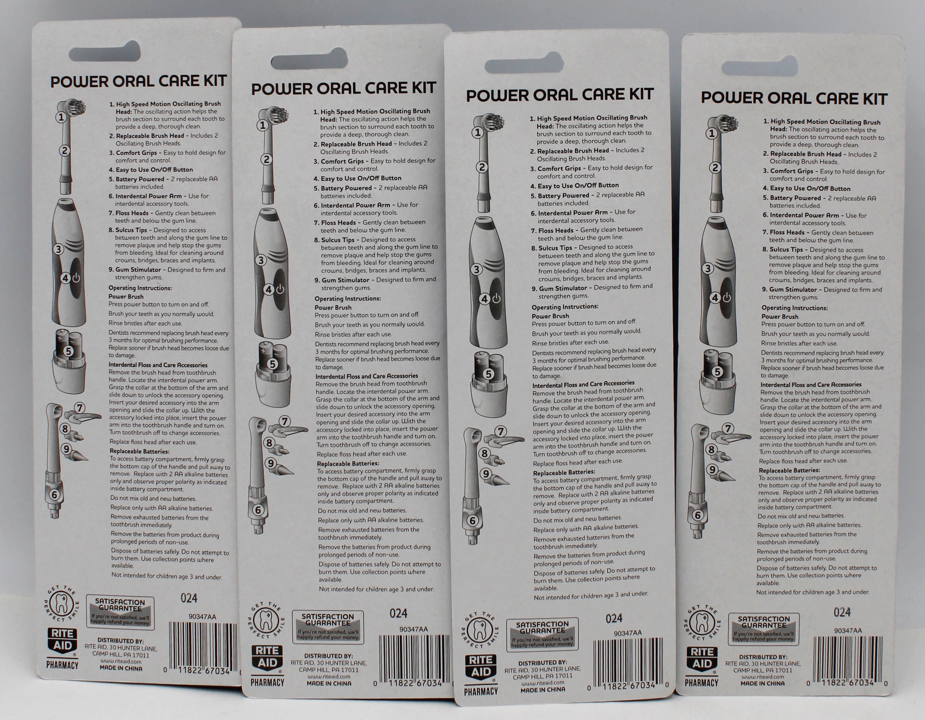 RITE AID POWER TOOTHBRUSH AND ORAL CARE KIT