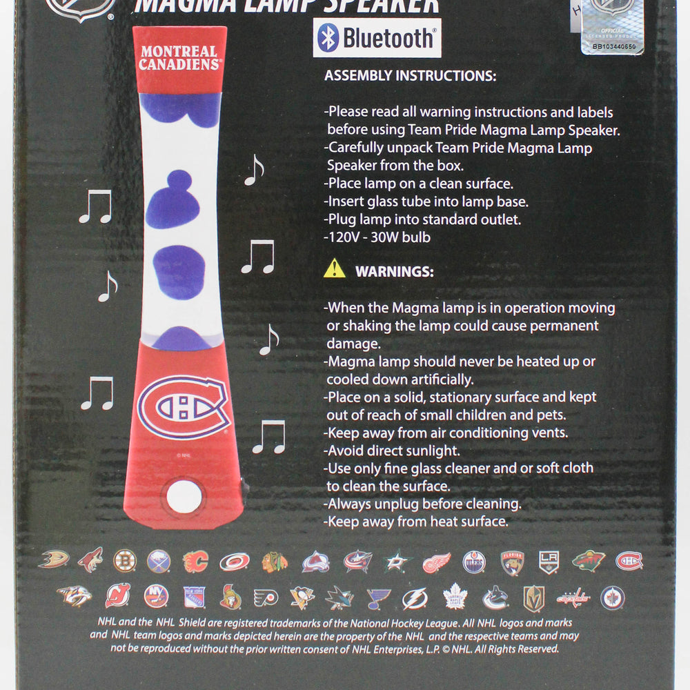 NHL MONTREAL CANADIENS LAVA LAMP SPEAKER 16.5"