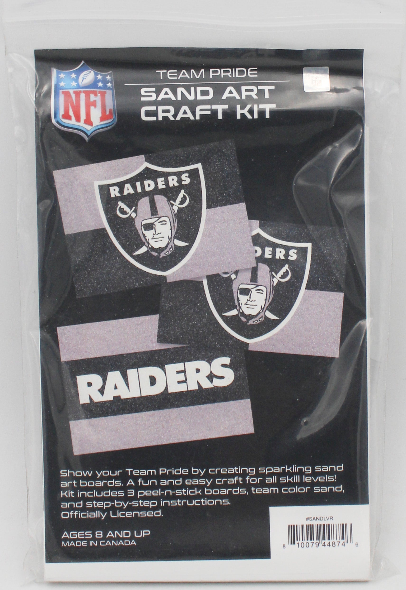 NFL LAS VEGAS RAIDERS SAND ART CRAFT KIT
