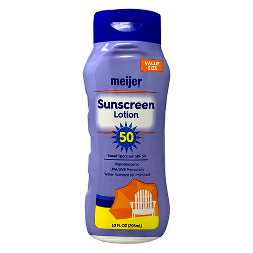 Meijer Sunscreen Lotion SPF 50 10oz (3-Pack)
