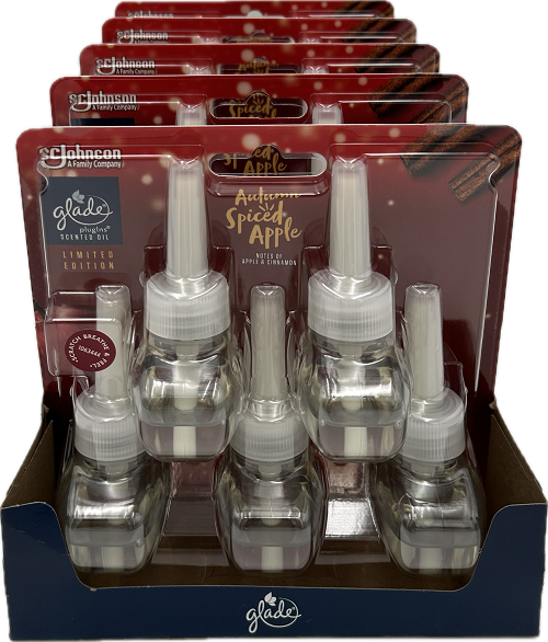 GLADE PLUG IN SCENTED OIL AUTUMN SPICED APPLE 5 REFILLS 0.67floz US