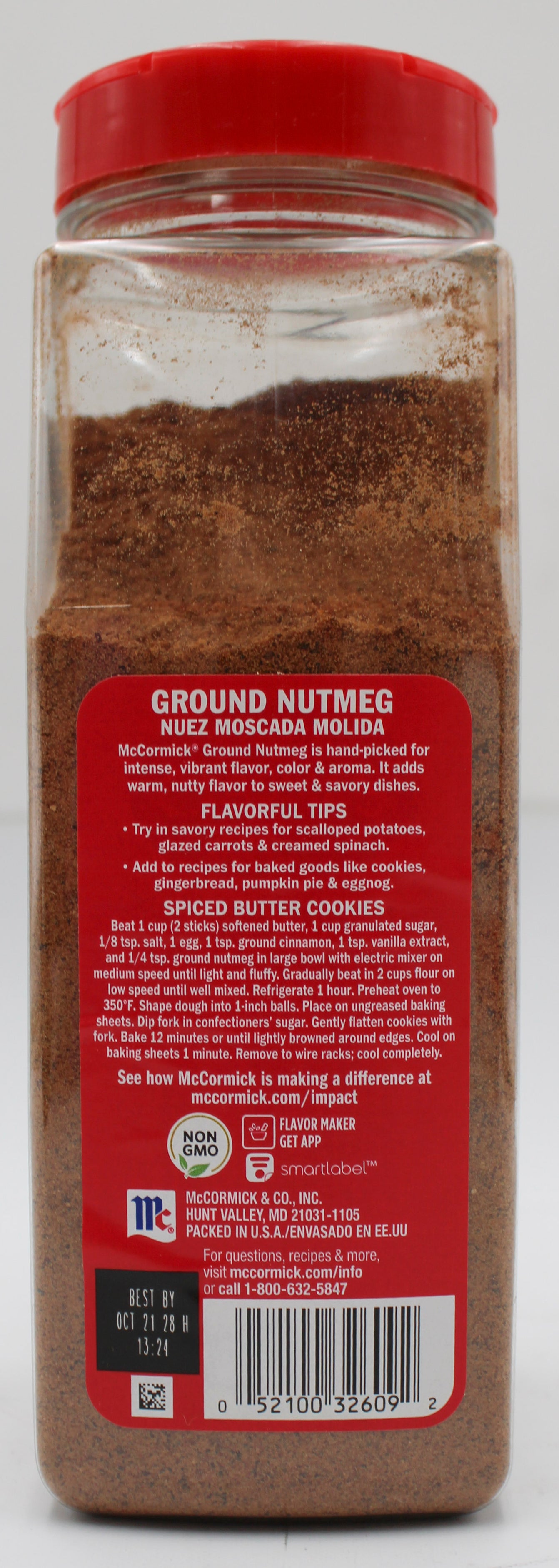 McCormick Ground Nutmeg 16oz - Bulk Spice Jar