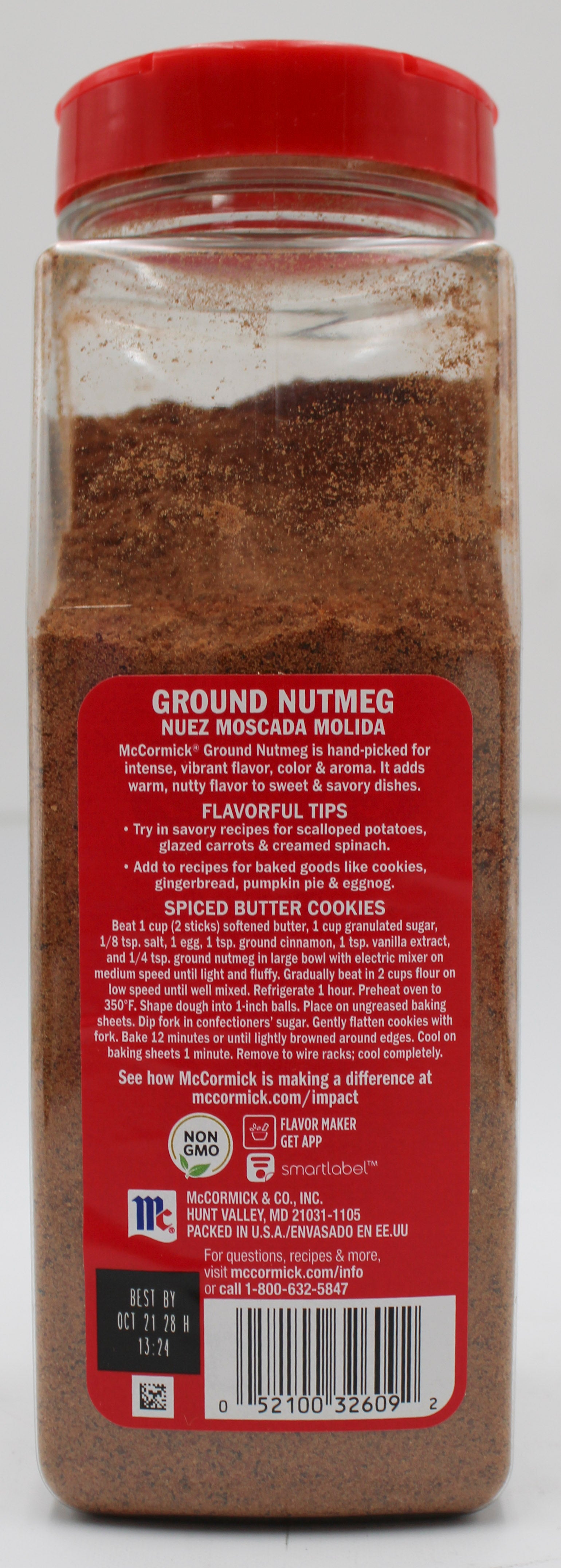 McCormick Ground Nutmeg 16oz - Bulk Spice Jar