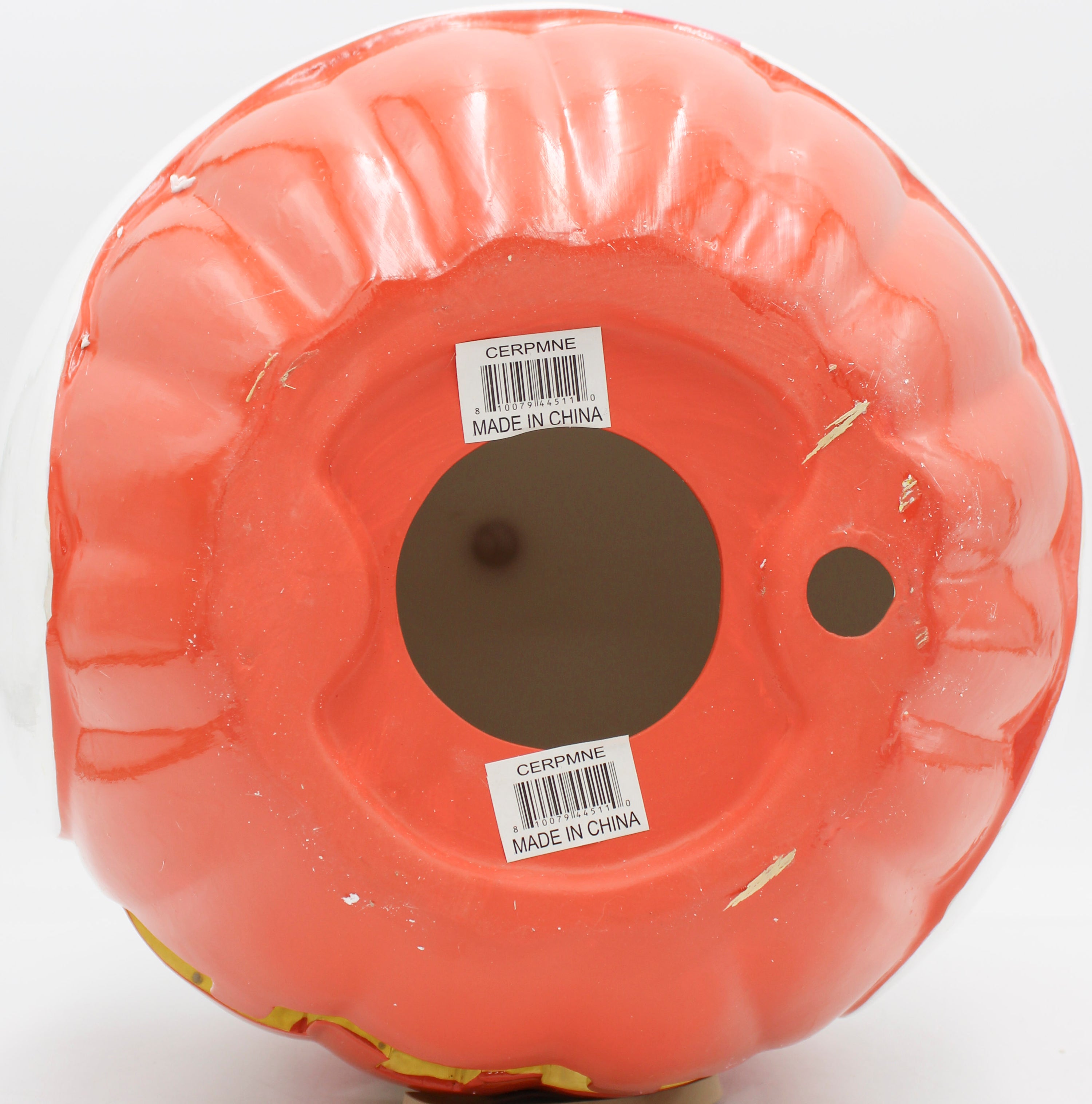 NEBRASKA HUSKERS CERAMIC PUMPKIN HELMET 10"