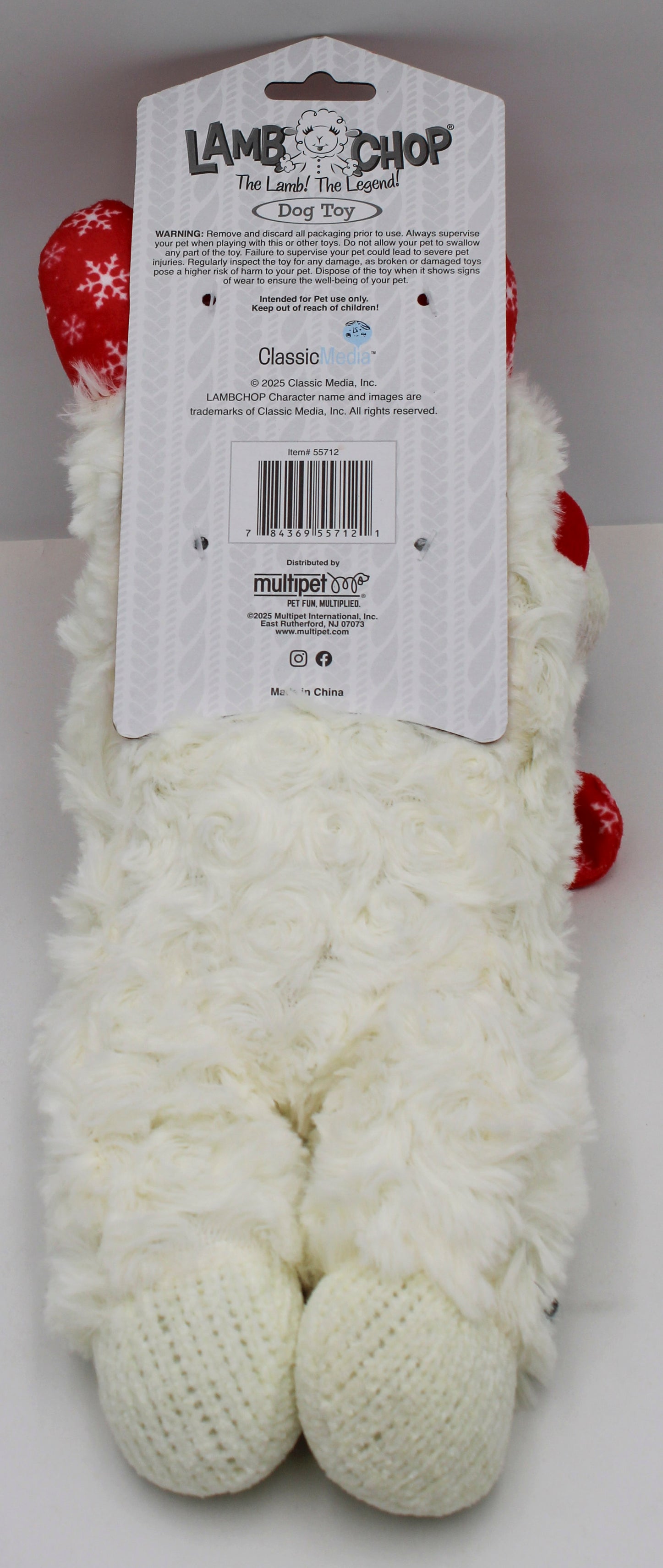 MULTIPET LAMBCHOP (PEPPERMINT) DOG TOY - 10.5"