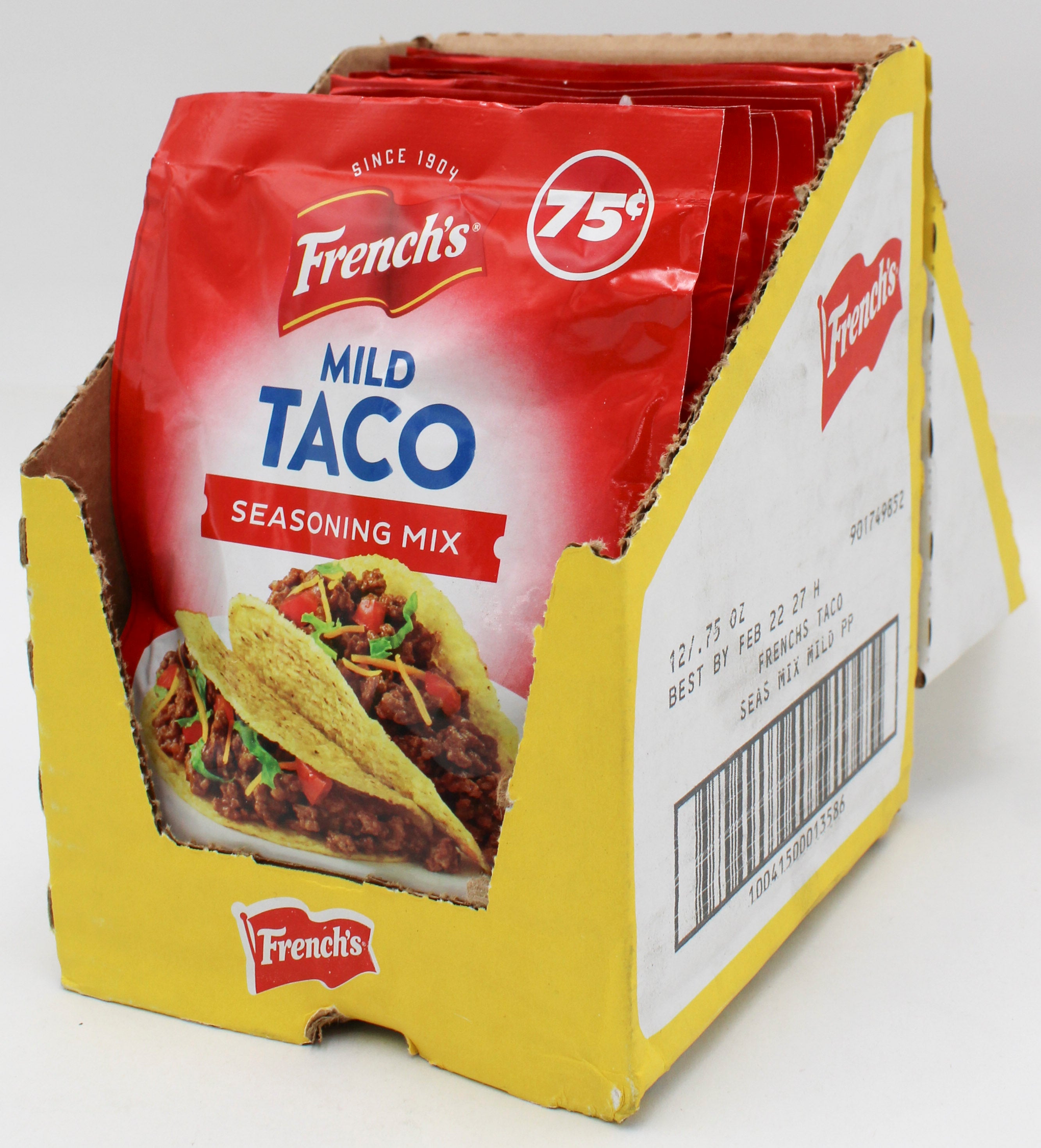 French's Taco Seasoning Mix Mild 0.75oz (BB 02/22/2027)