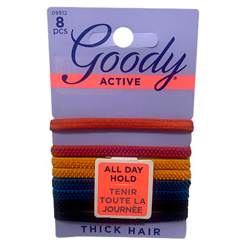 GOODY HAIR ELASTICS 8CT-ACTIVE