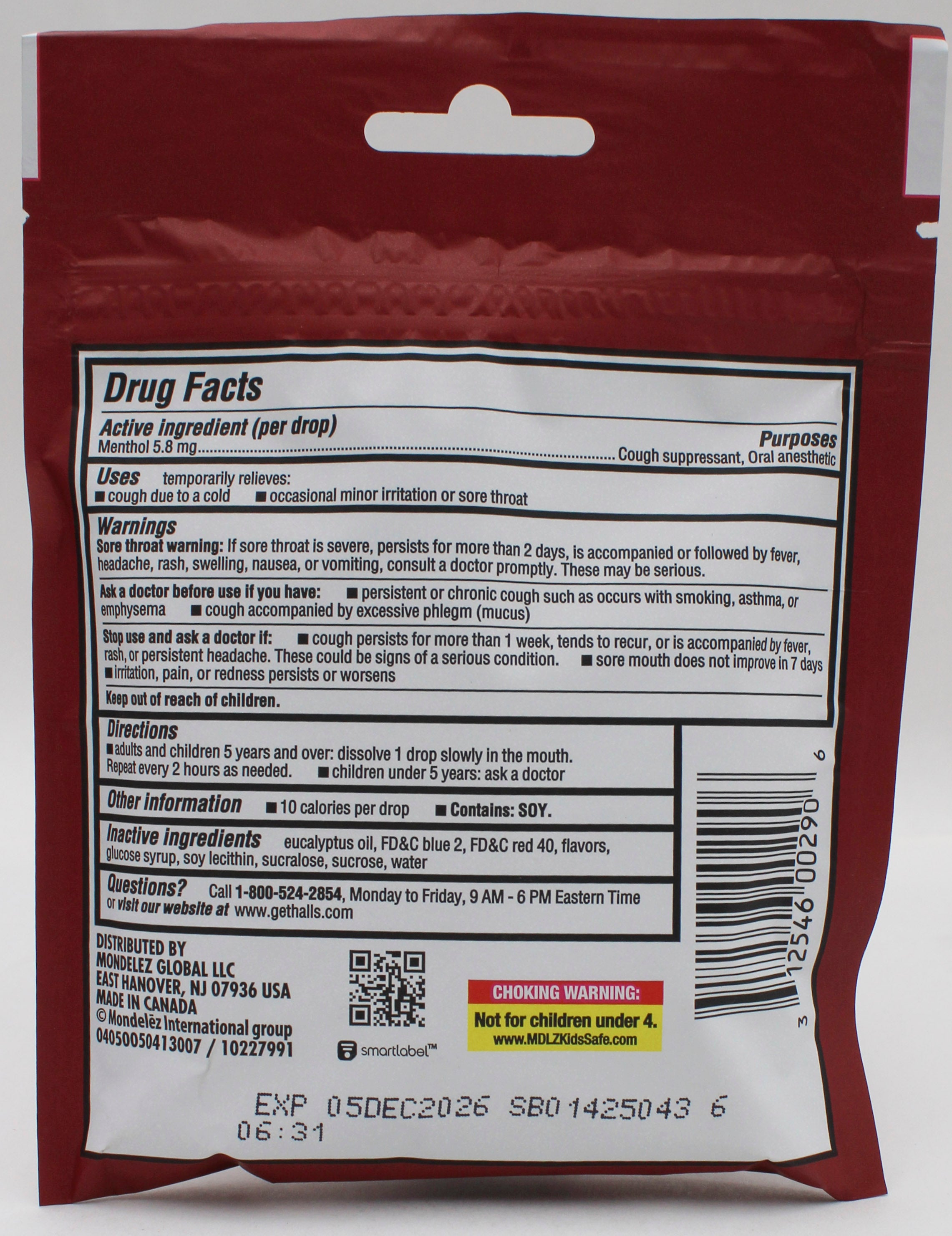 HALLS 14 PC CHERRY BAG BB  12/5/26