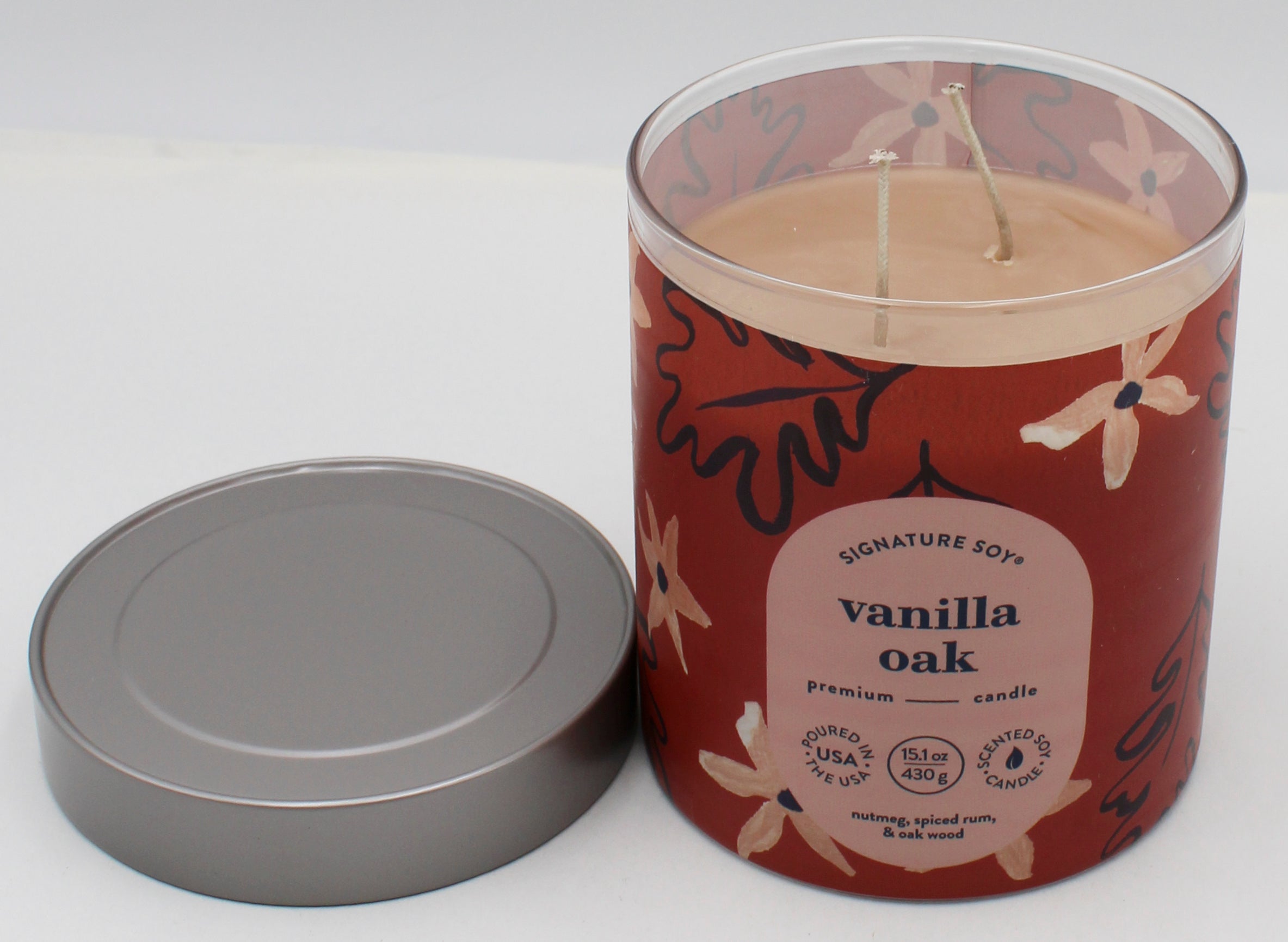 SIGNATURE SOY JAR CANDLE VANILLA OAK 15.1oz