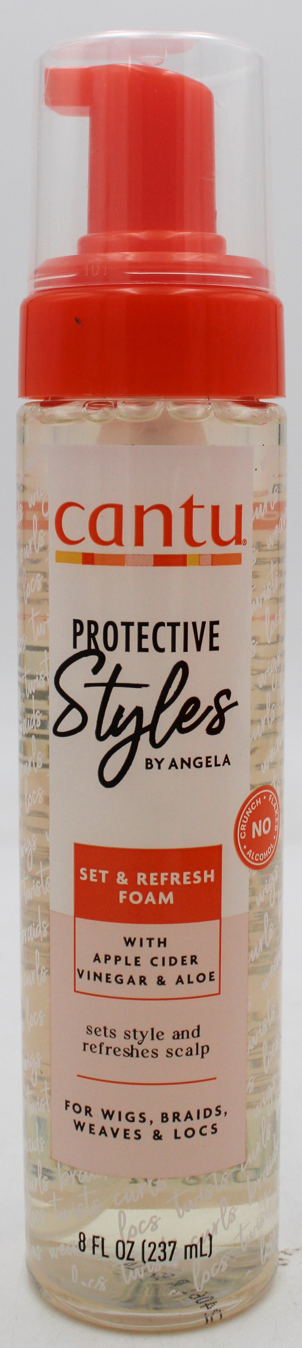 SP CANTU HAIR SET & REFRESH FOAM 8oz APPLE CIDER VINEGAR & ALOE NI