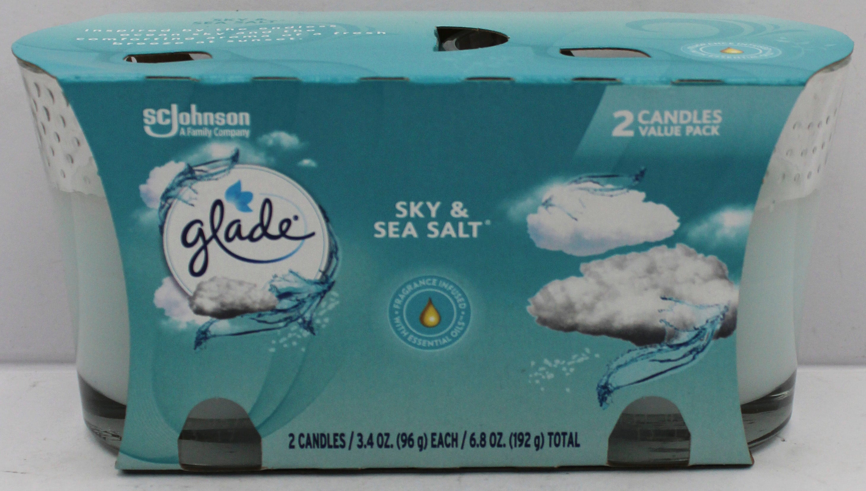 GLADE CANDLE SKY & SEA SALT 2ct 3.4oz US