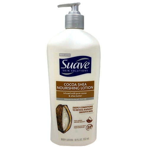 SUAVE BODY LOTN 18oz-COCOA/SHEA BTR