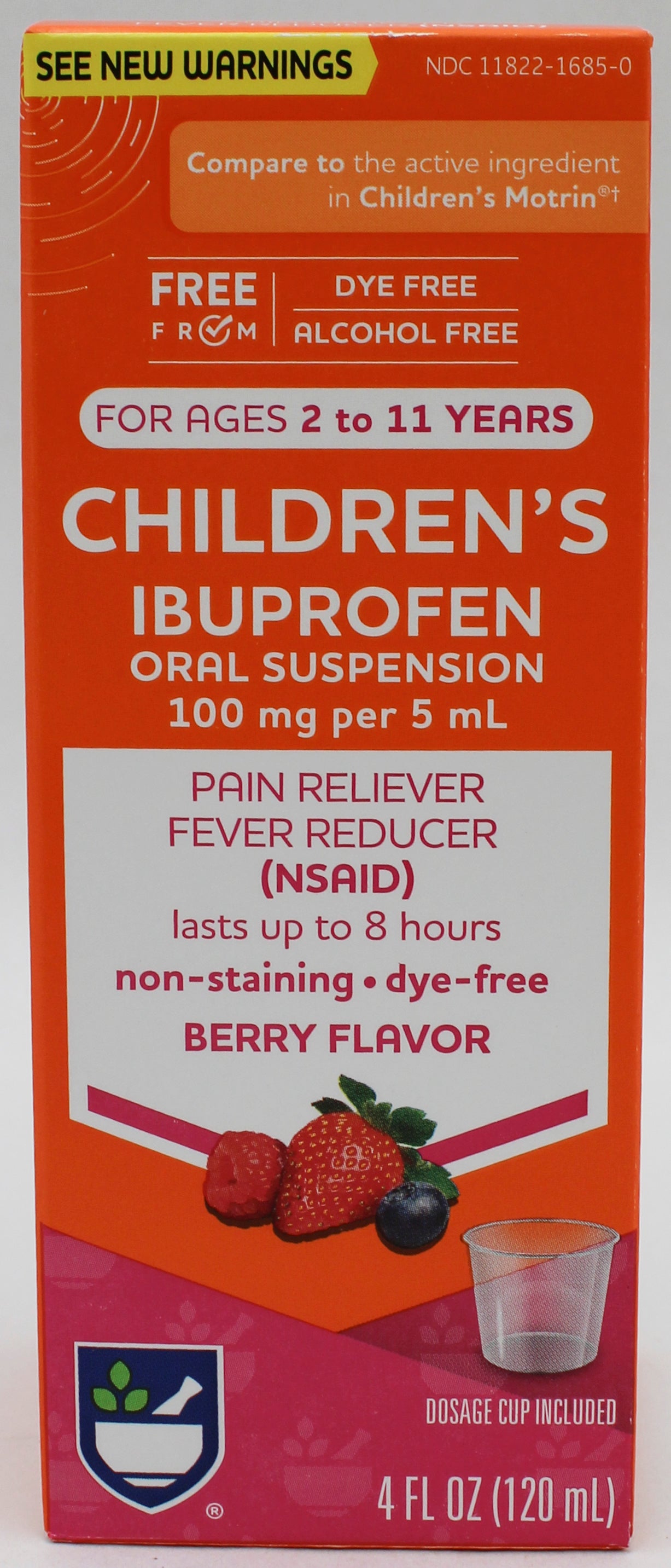 RITE AID CHILDREN'S IBUPROFEN PAIN RELIEVER BERRY 4oz EXP 12/31/2026 COMPARES TO Motrin