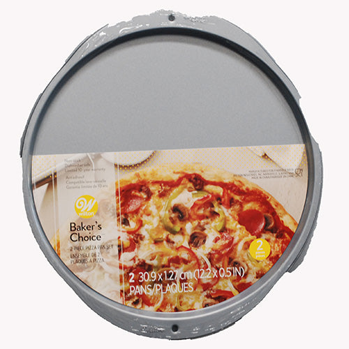 WILTON BAKERS CHOICE PIZZA PANS 12.25 IN 2CT