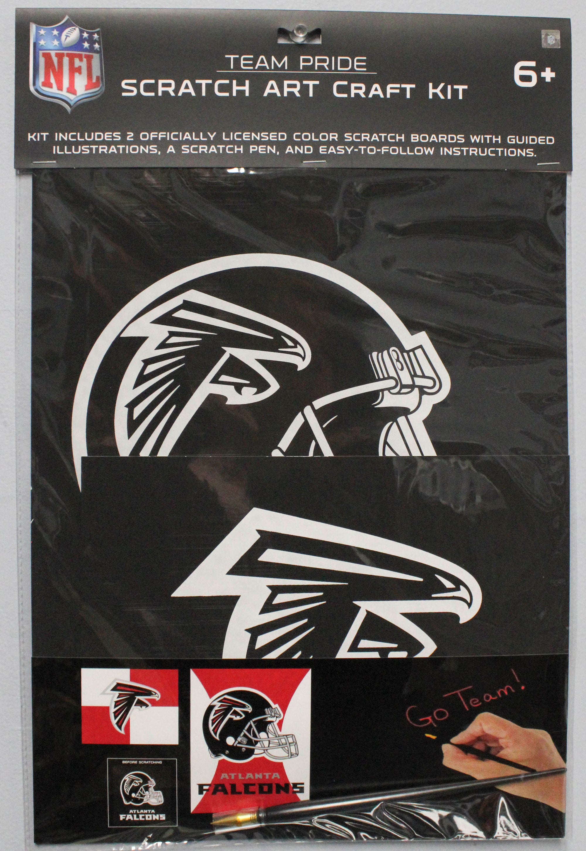 OFFICIALLY LICENSED ATLANTA FALCONS SCRATCH ART CRAFT KIT