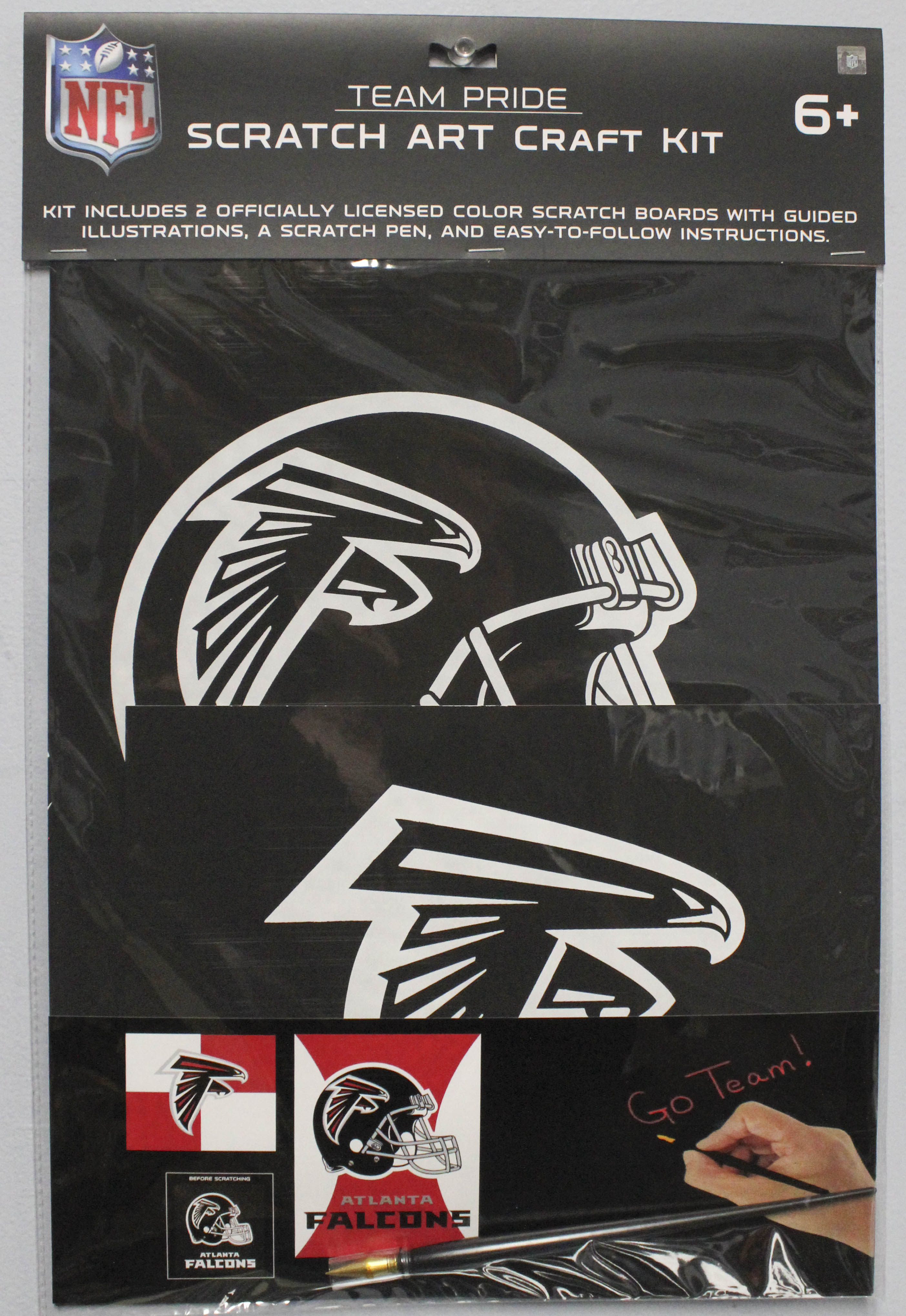 ATLANTA FALCONS SCRATCH ART CRAFT KIT