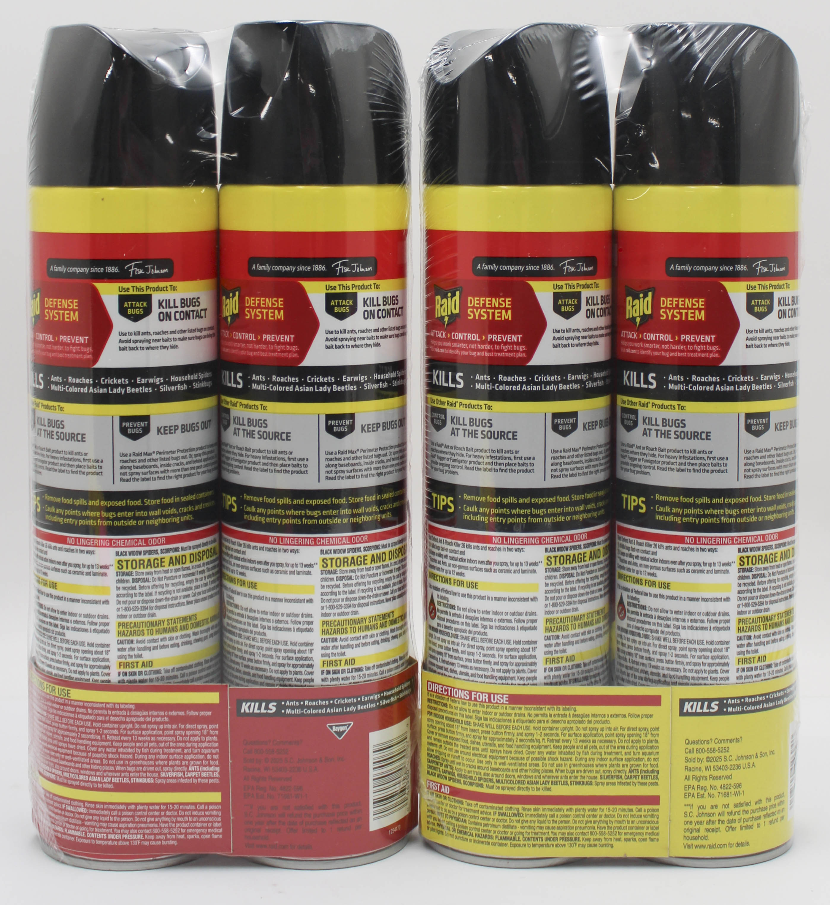 RAID DEFEND ANT & ROACH TWIN PACK 20oz QUARTER PALLET