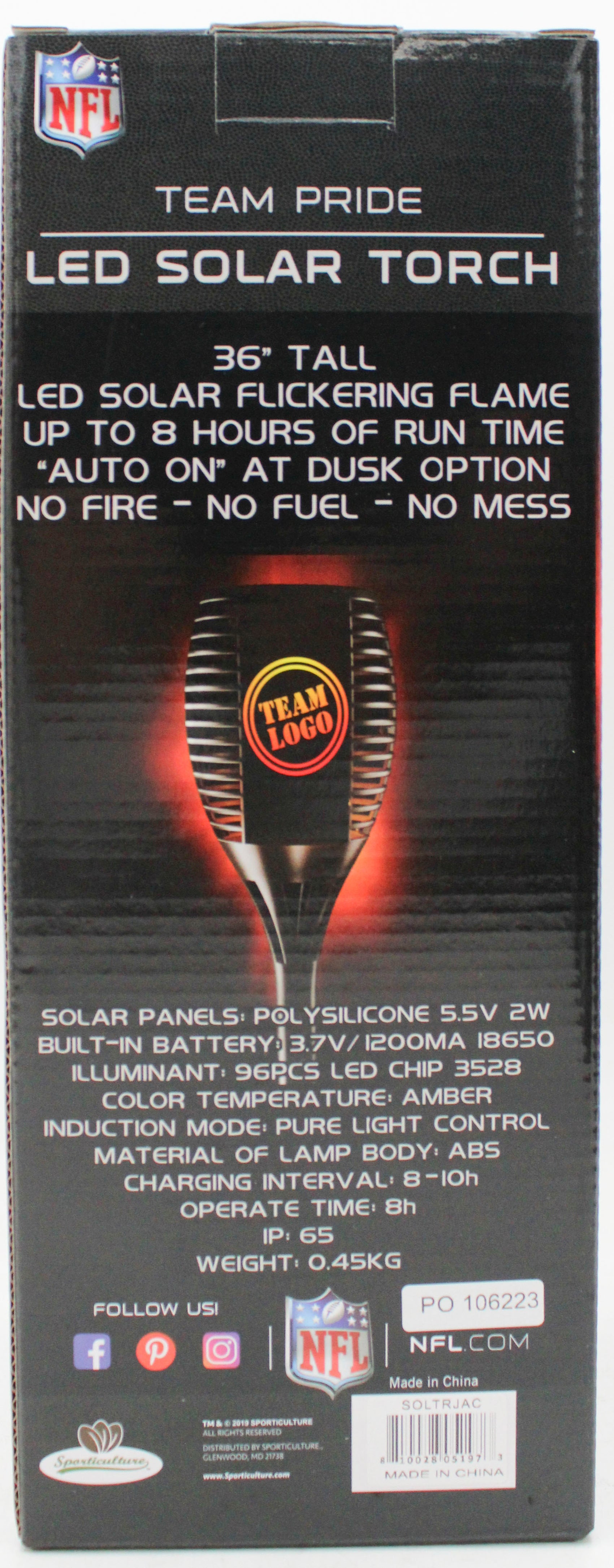 JACKSONVILLE JAGUARS LED SOLAR TORCH  36"