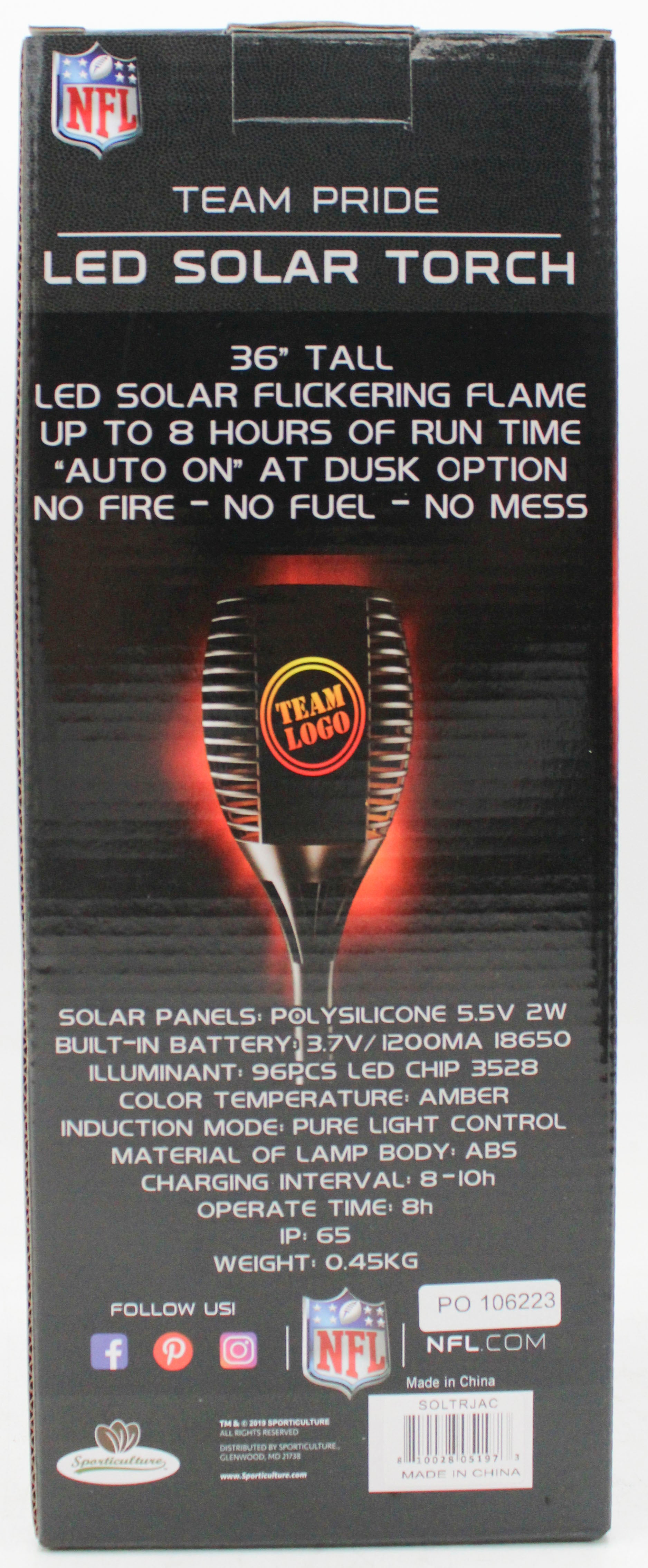 JACKSONVILLE JAGUARS LED SOLAR TORCH  36"