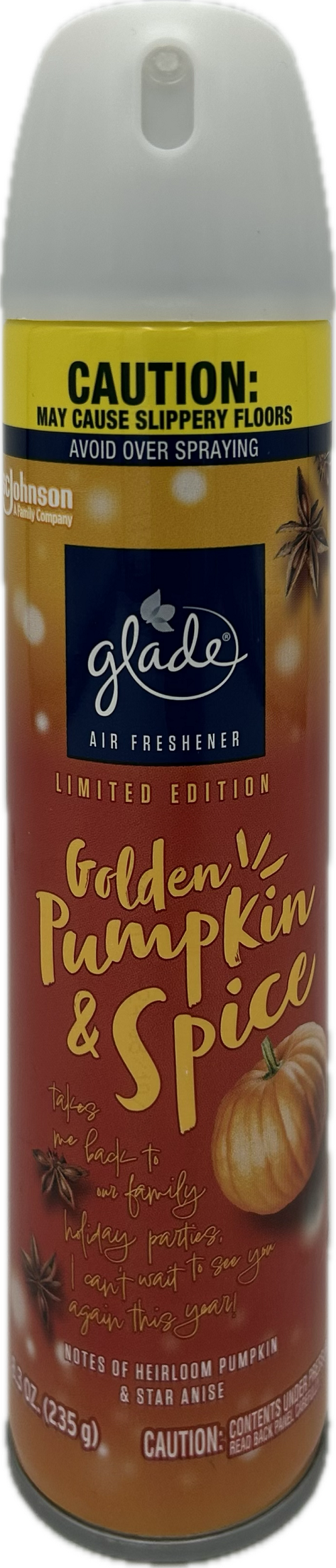 GLADE AEROSOL SPRAY GOLDEN PUMPKIN SPICE 8.3oz US