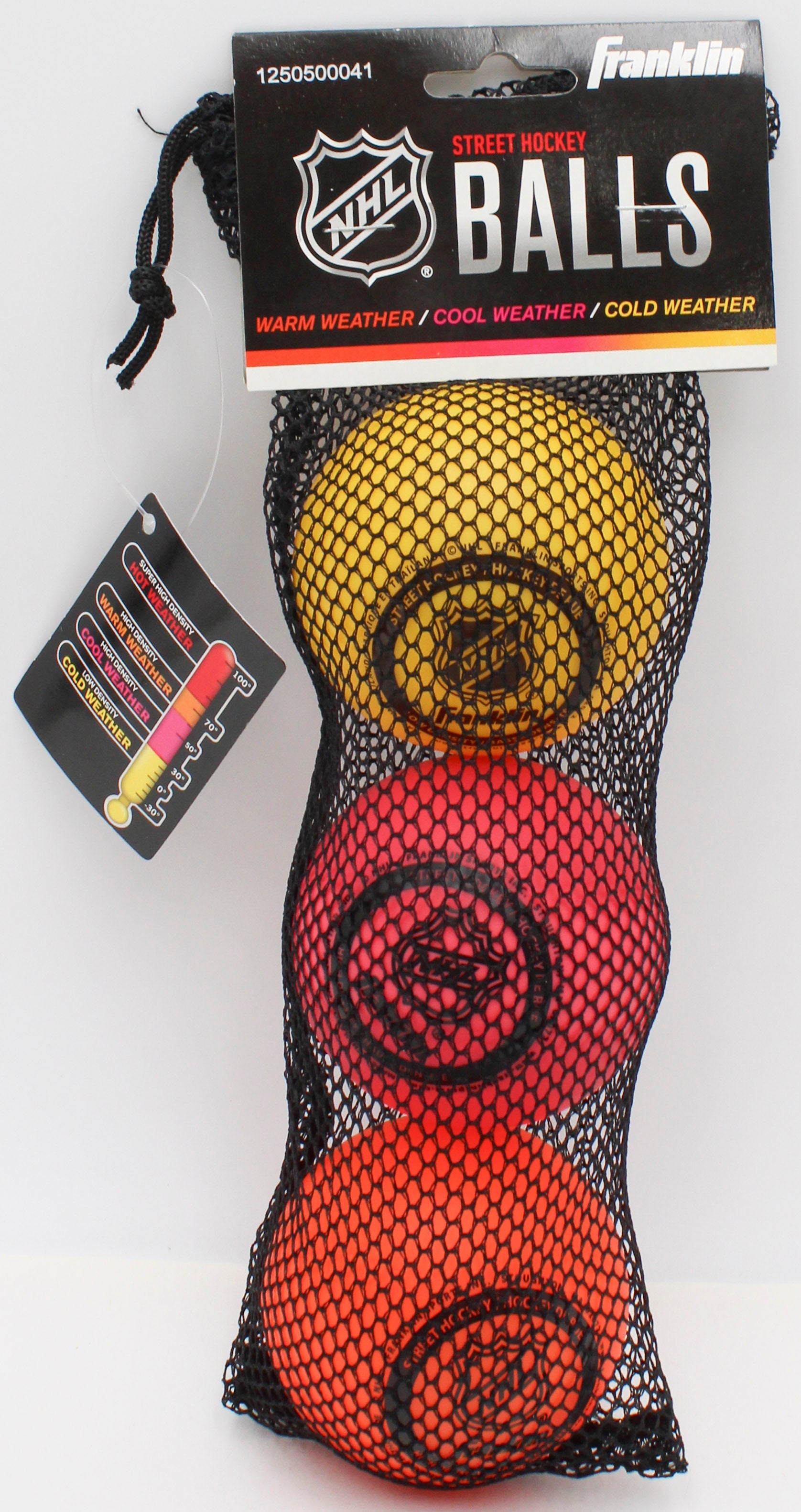 NHL FRANKLIN MULTI DENSITY STREET HOCKEY BALLS 3ct