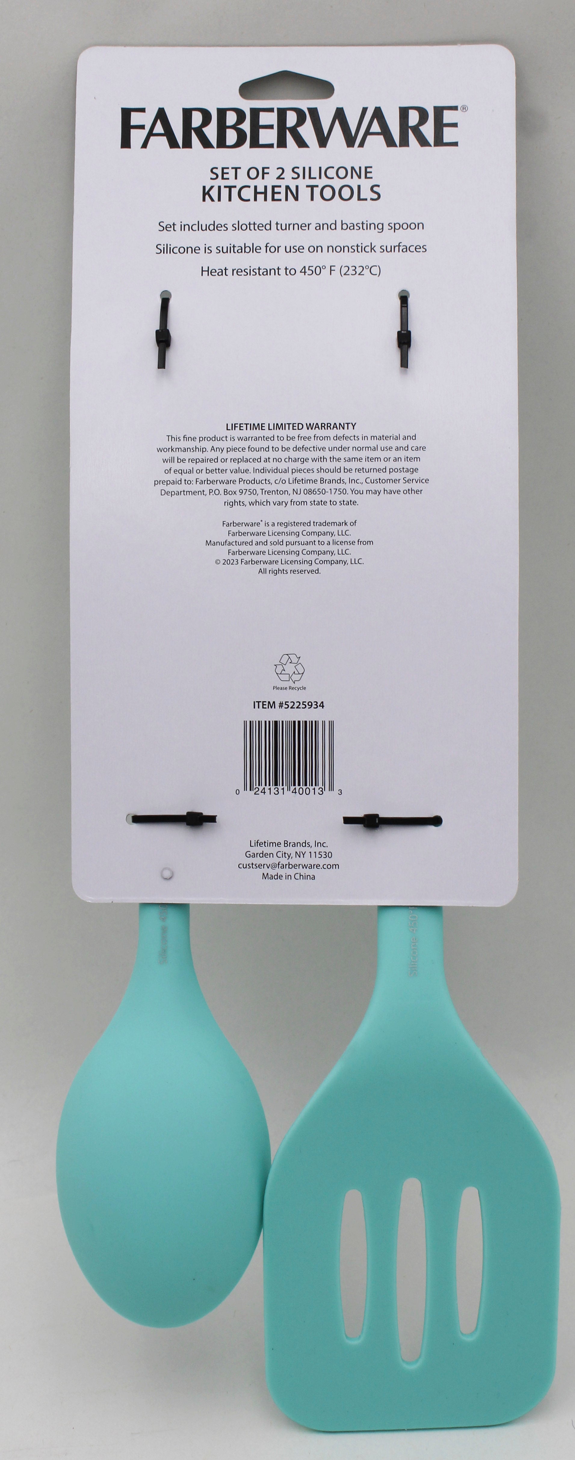 FARBERWARE PRO 2CT SET TURNER AND SPOON - AQUA NI