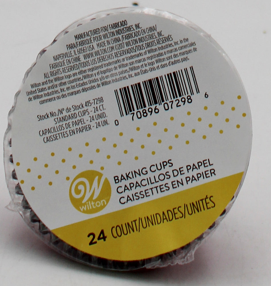 BAKING CUP FOIL PINK STANDARD 24 CT NI