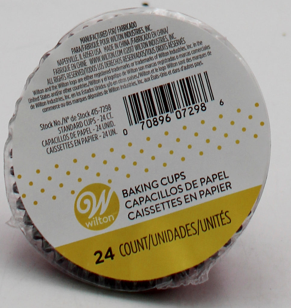 BAKING CUP FOIL PINK STANDARD 24 CT NI