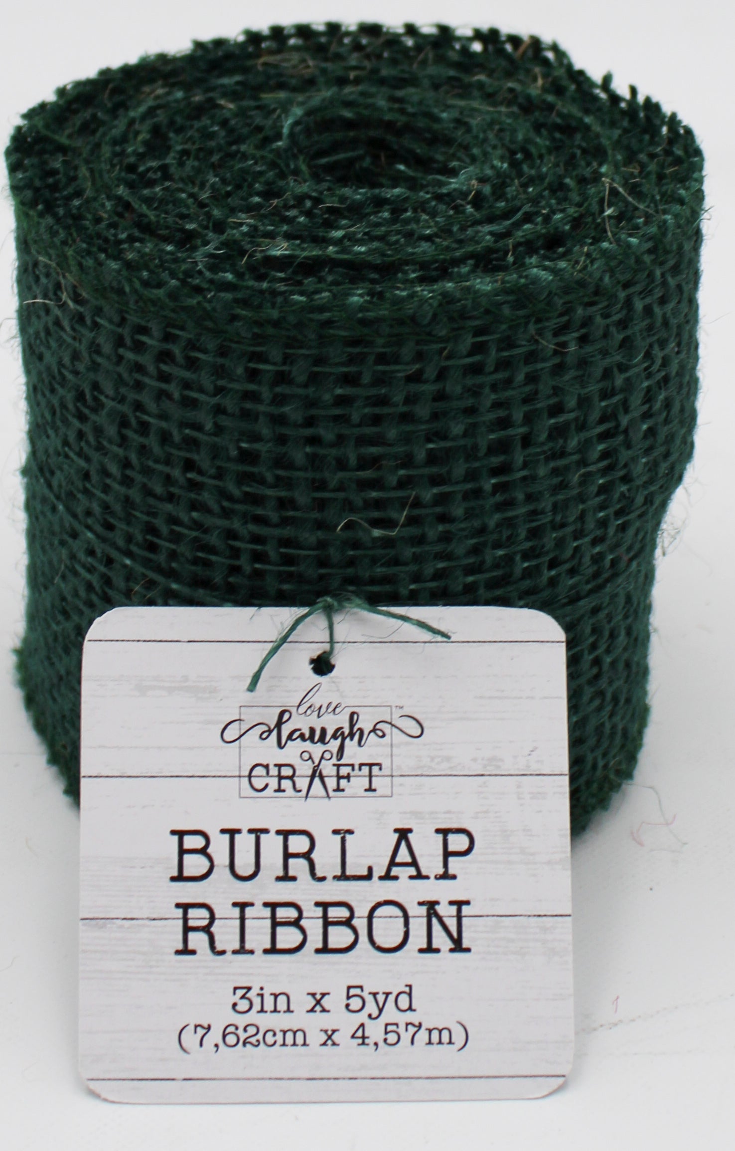Pine Green Burlap Ribbon 3in x 5yd | Bulk Craft Supply