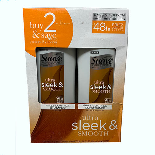 SUAVE SHMP/COND 2PK/28oz-SLEEK
