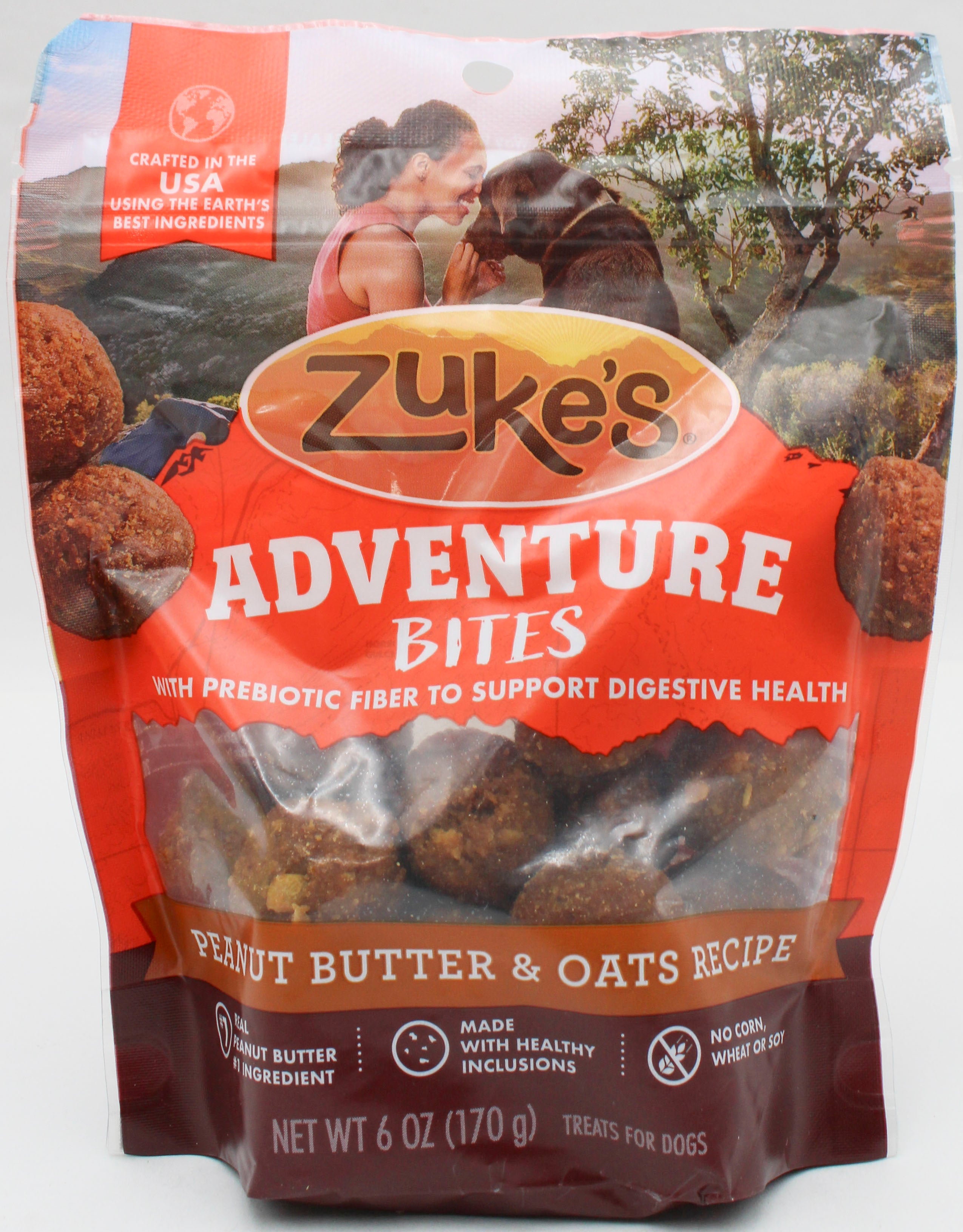 PURINA ZUKE'S  ADVENTURE BITES DOG TREATS PB OATS 6oz BB 11.30.26 NI