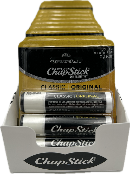 CHAPSTICK CLASSIC ORIGINAL 3PK 0.15oz EXP.8/31/2026