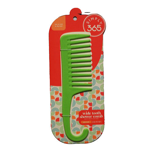DONNAMAX SHOWER COMB SIMPLY 365 WIDE TOOTH GREEN (BIB) NI