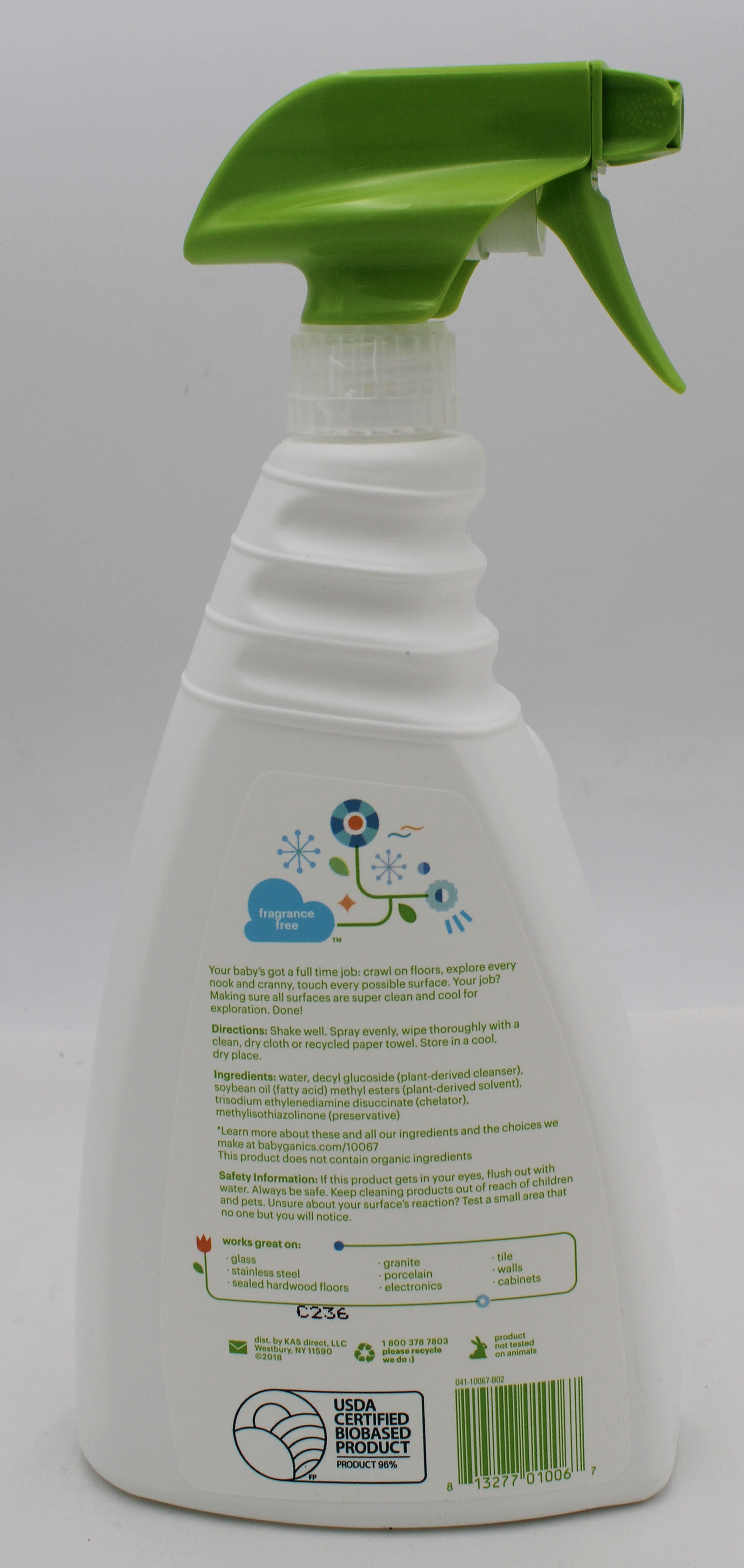 BABYGANICS MULTI SURFACE CLEANER FRAGRANCE FREE 32oz US