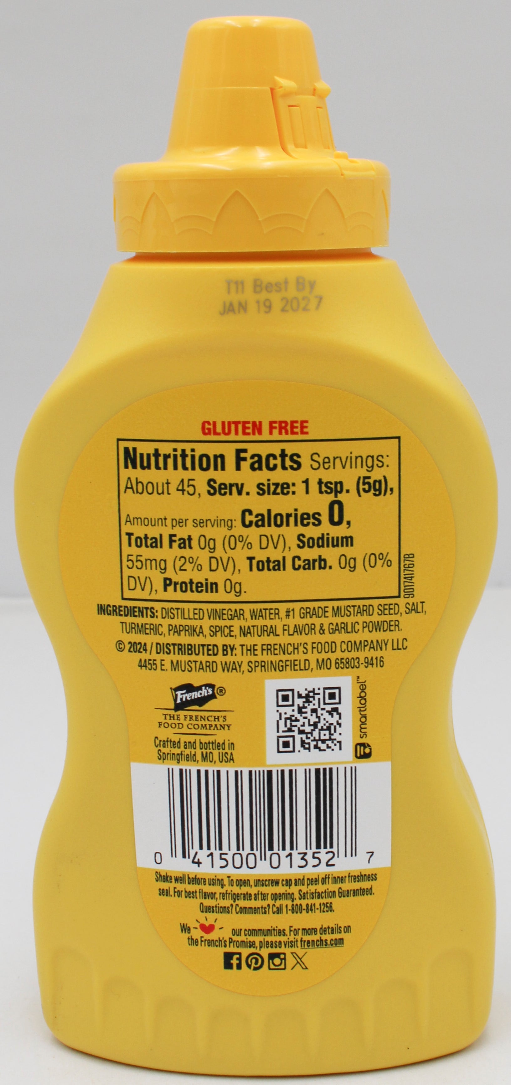 FRENCH YELLOW MUSTARD 8 Oz BB 1/19/27